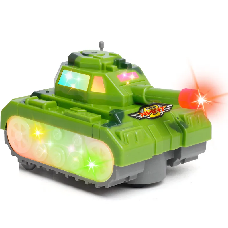

Model Educational Children Military Model Toy Shining Sound Electric Tank Universal Stall Toy Car