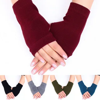 

NEW Fingerless Gloves Female Stylish Hand Warmer Winter Gloves Women Arm Crochet Knitting Cotton Mitten Warm