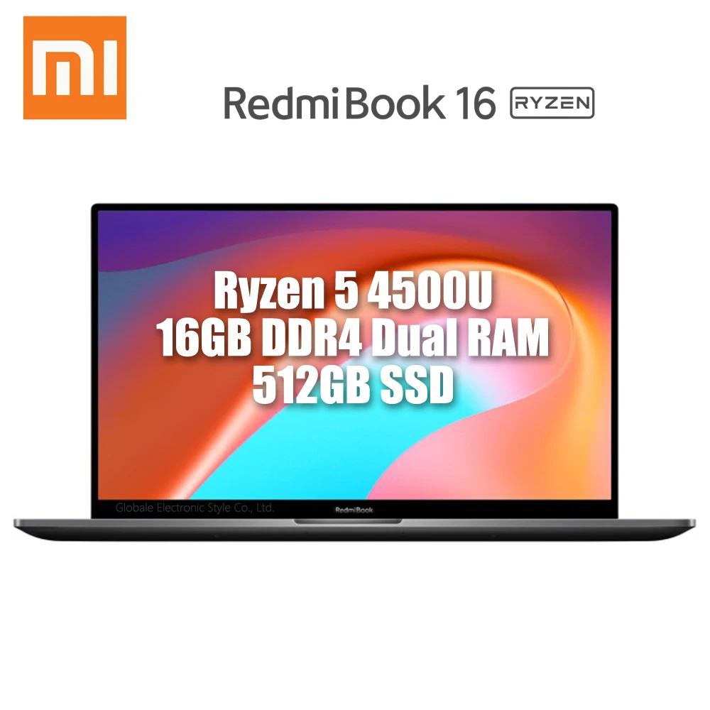 Оригинальный ноутбук Xiaomi Redmibook 16 1 дюйма Ryzen 4500U DDR4 двойная оперативная память 512 ГБ