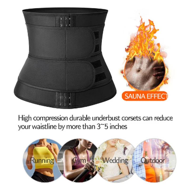 Women&Men Waist Trainer Belt Tummy Control Workout Waist Sauna Sweat Girdle Sport Waist Trimmer Slim Belly Band Slim Fat Burn