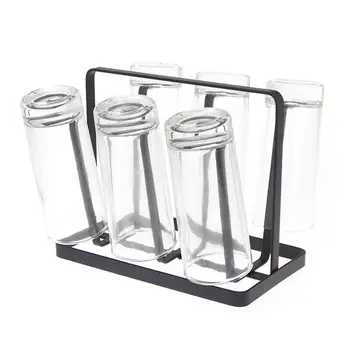 

OUNONA Iron Cup Drain Holder Multifunctional Household Cup Storage Rack Cup Feeding Bottle Drying Rack for Kitchen Home