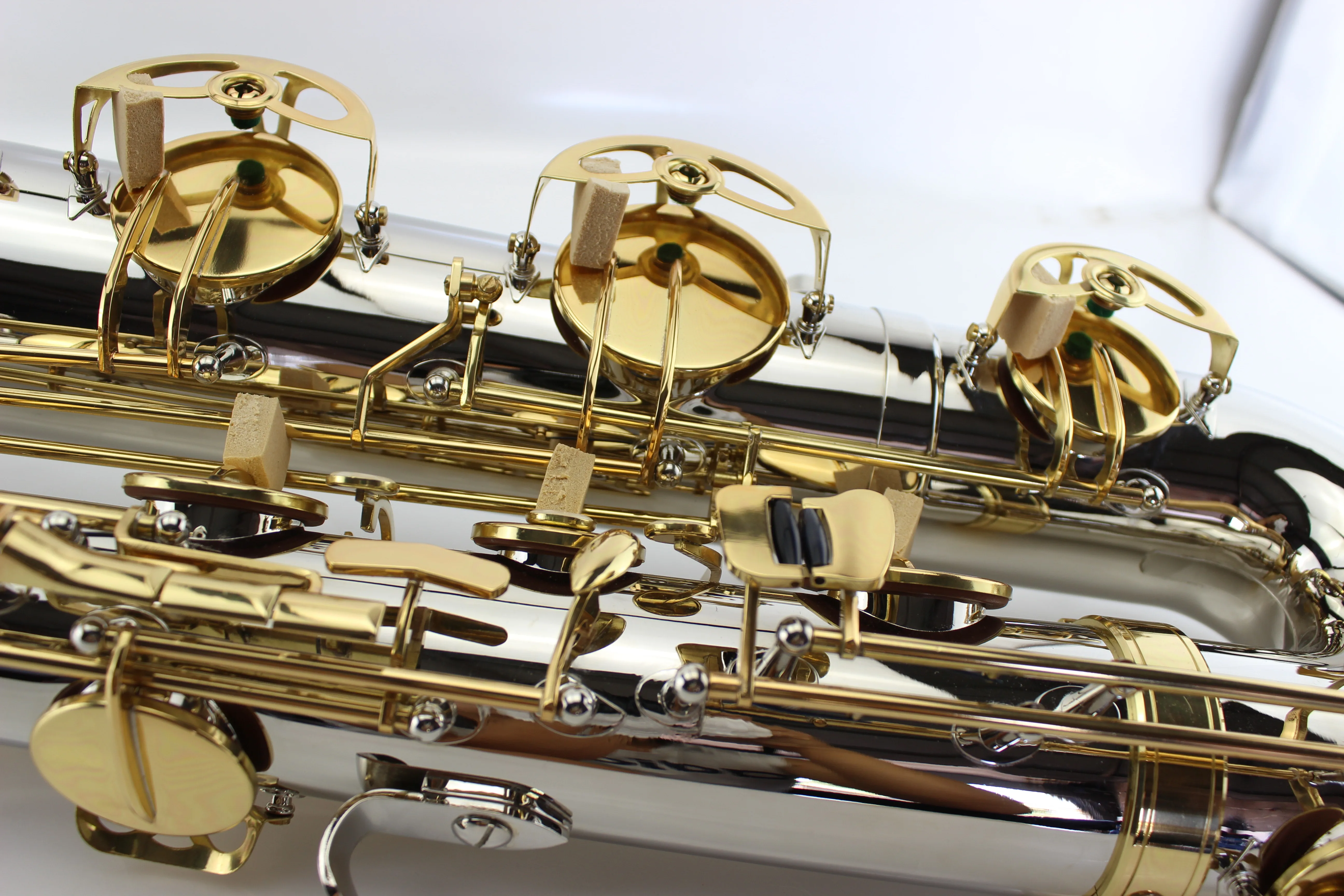Саксофон MARGEWATE Eb Baritone латунный Nicke серебряный золотой ключ Бари Sax Новое