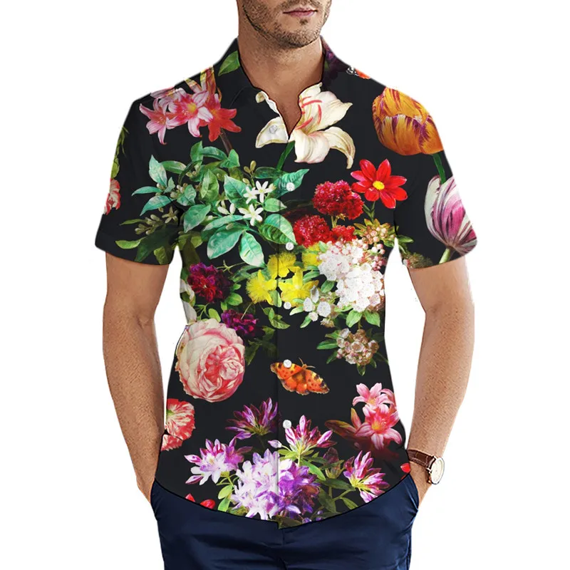 

The most fashionable short sleeve shirt style retro pattern 3D Hawaiian Shirt full print casual shirt