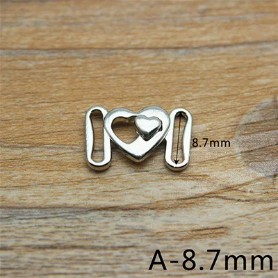 Meetee 30pcs 8.7-25mm Metal Buckle Adjustment Clasp Hook for Underwear Bra Connection Buckle DIY Garment Sewing Accessories