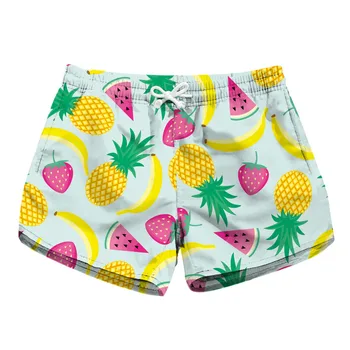 

Digital printed ladies quick-drying shorts fruit printed side pocket casual shorts