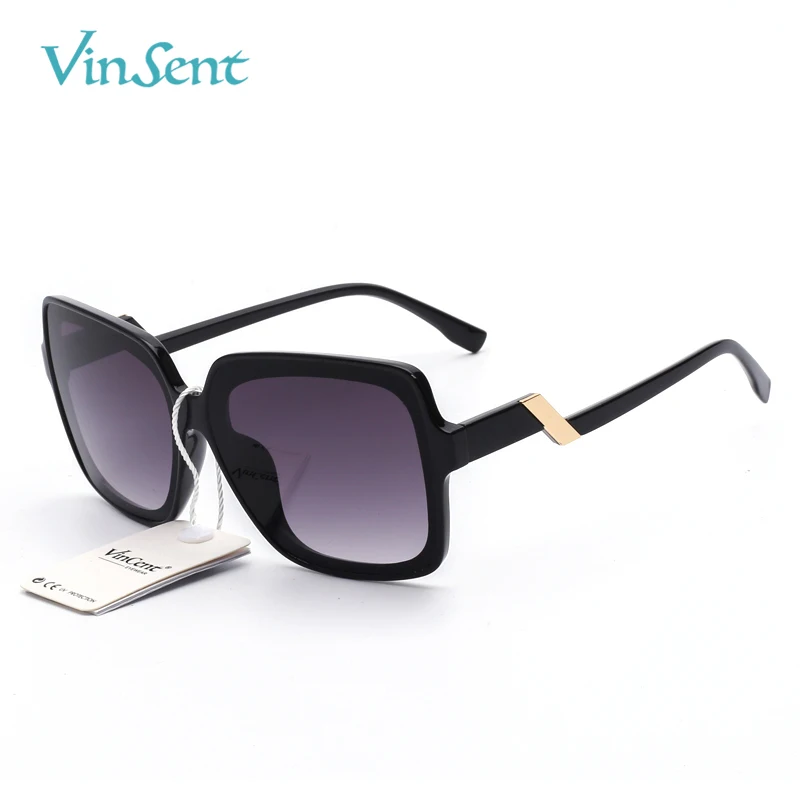 

VinSent Sunglasses Women Vintage Oversized Gradient Sun Glasses Shades Female Luxury Designer Fashion Sunglass