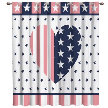 

The National Flag Of Heart-Shaped Room Curtains Large Window Window Curtains Dark Curtains Outdoor Indoor Decor Kids Window