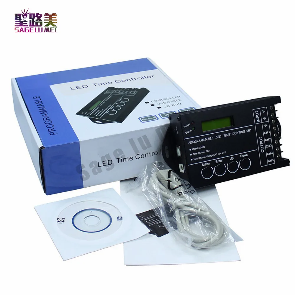 Time-programable-RGB-LED-Controller-TC420-DC12V-24V-5Channel-1Total-Output-20A-Common-Anode-Programmable-Free