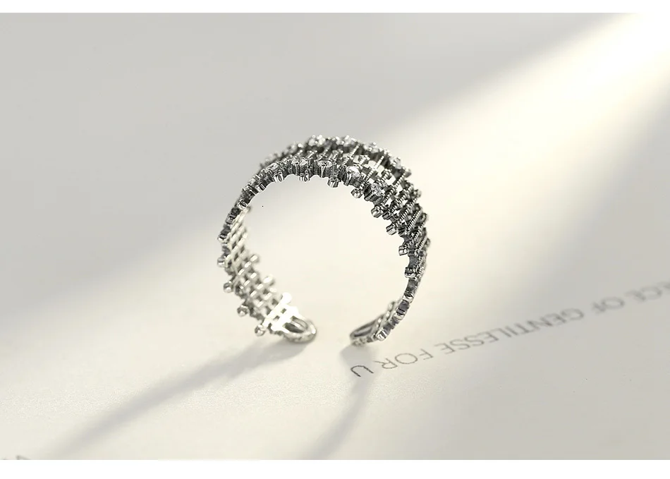 CZCITY, преувеличенный стиль, индивидуальные Открытые Кольца для женщин, модные очаровательные женские вечерние кольца из серебра 925 пробы ювелирные изделия из стерлингового серебра