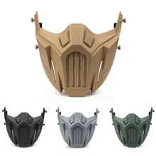 Tactical Airsoft Masks Hunting Half Face Iron Warrior Helmet Mask Military Paintball War Games Air Gun Shooting Protective Mask