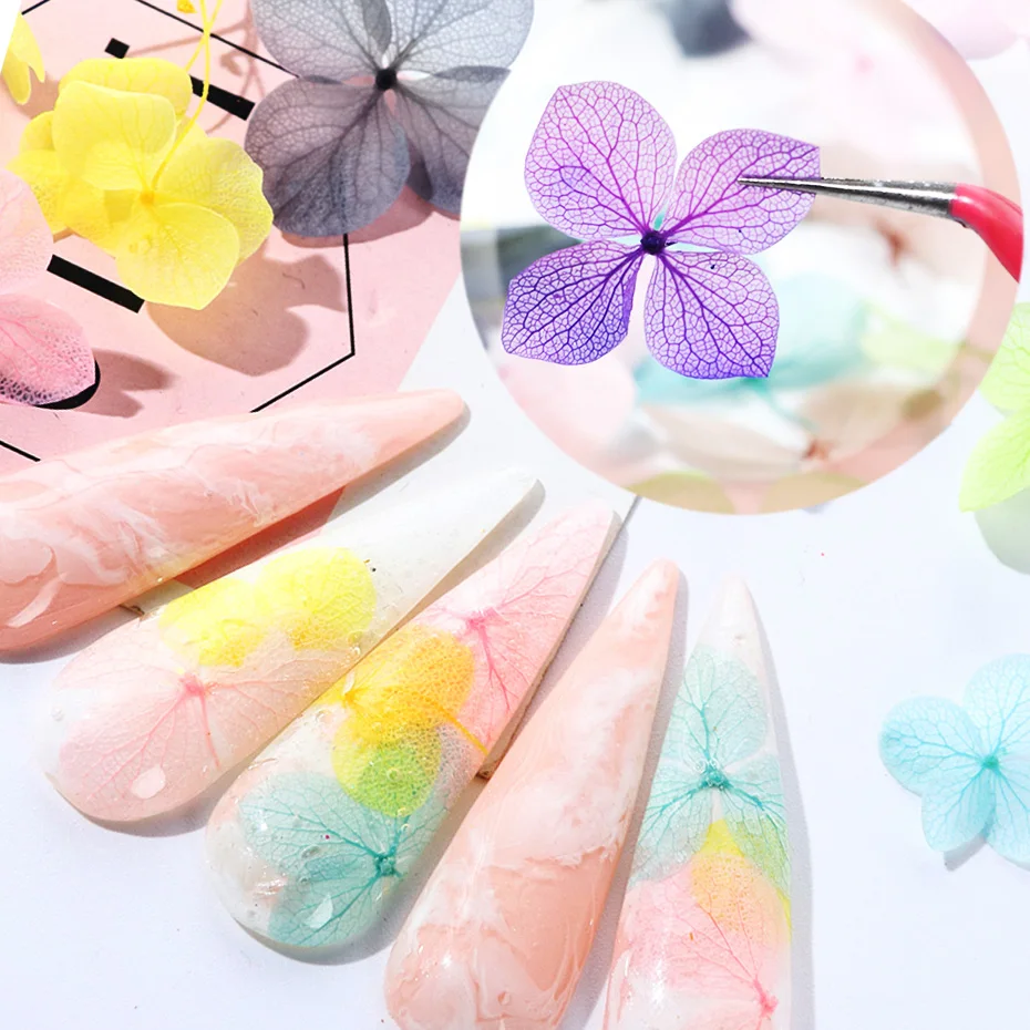 Высушенные цветы для ногтей 3D натуральные Цветочные наклейки цветы для наклеивания на ногти ювелирные изделия Гель-лак украшения для ногтей маникюр LE1505