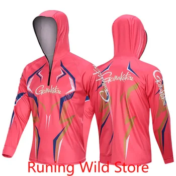 

Gamakatsu Fishing Clothing Long Sleeve Outdoor Breathable 5XL Fishing Shirts Anti UV Quick-Drying Cycling Hunting Hiking Clothes