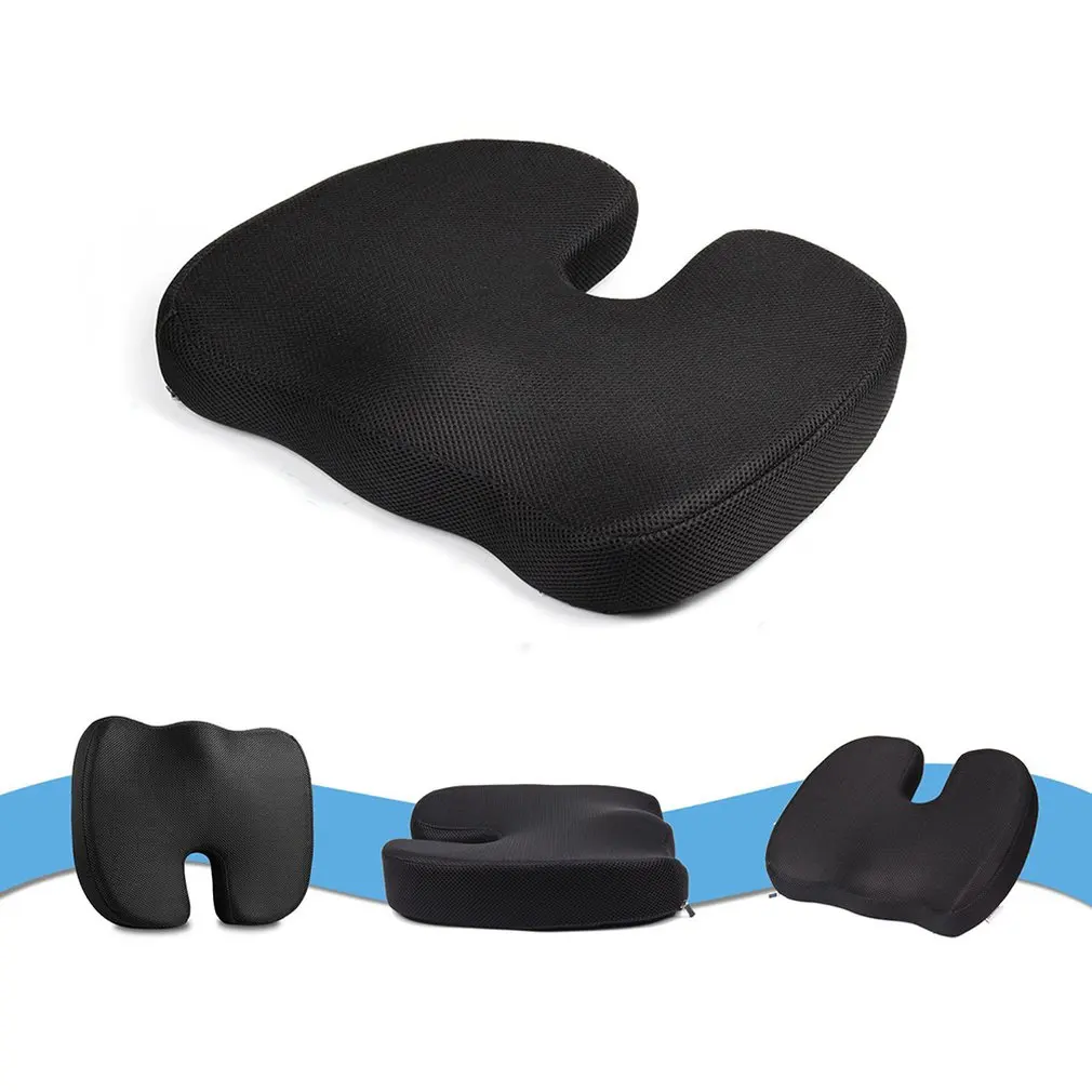 New Car U-Shape Seat Cushion Travel Breathable Seat Cushion Coccyx Orthopedic Memory Foam U Seat Massage Chair Cushion Pad