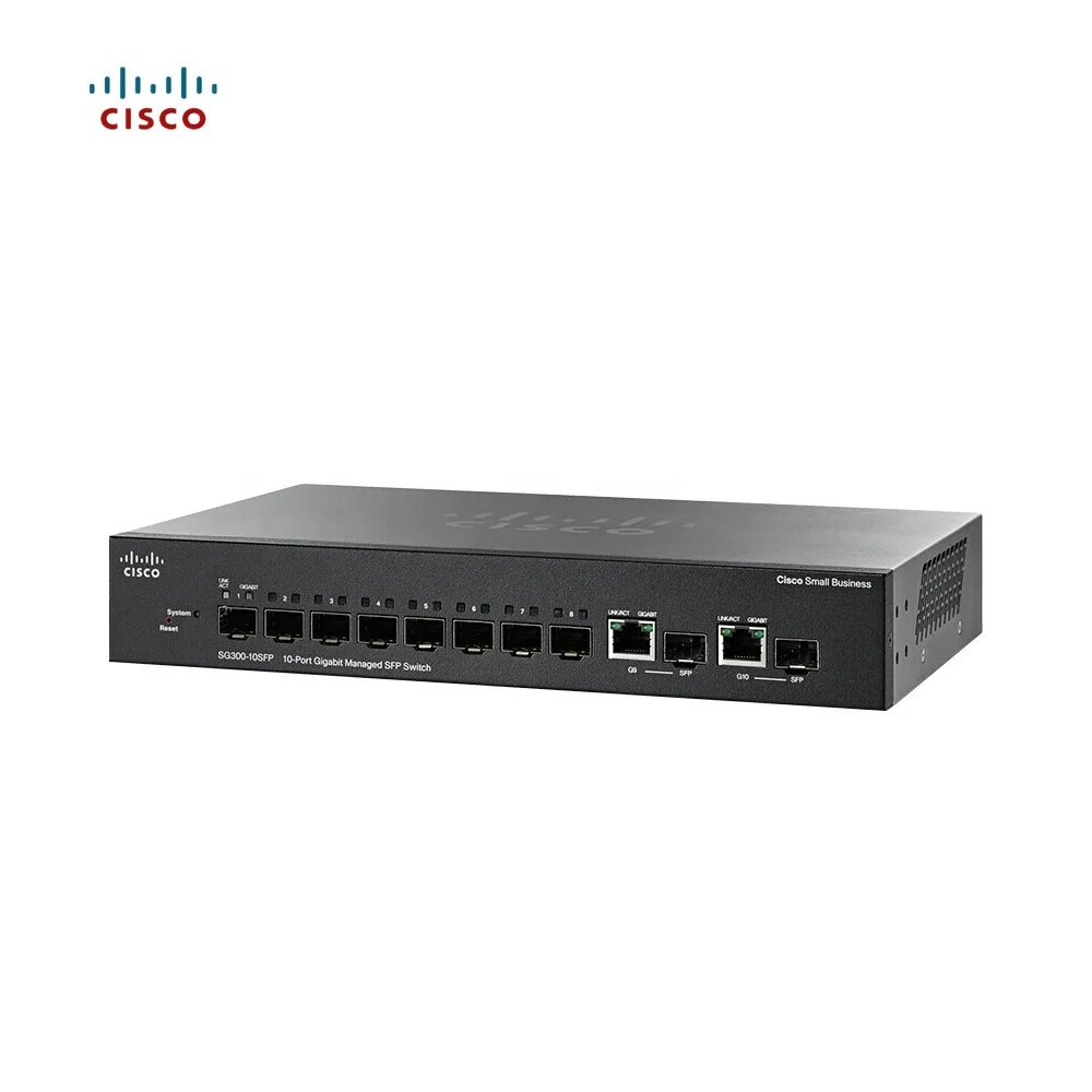 Новые cisco SG350-10SFP-K9-CN 10/100/1000 оптический порт SFP переключатель