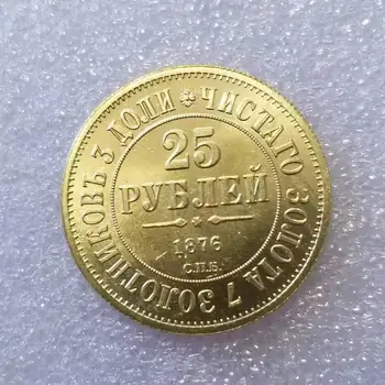 

24 - K gold plated Russian coins 1876 copy Wholesale