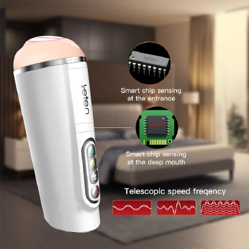 Men's masturbation cup fully automatic sounding peristaltic double airbag inside and outside extrusion male sex toys | Красота и