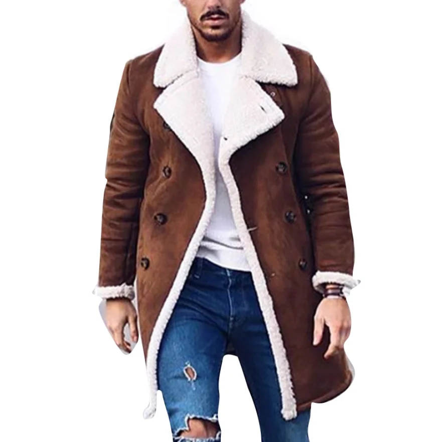 Men's Jackets Wool Fashion Warm Winter Trench Long Casual Outwear Button Smart Overcoat 2020 New Mens Tops Blouse |