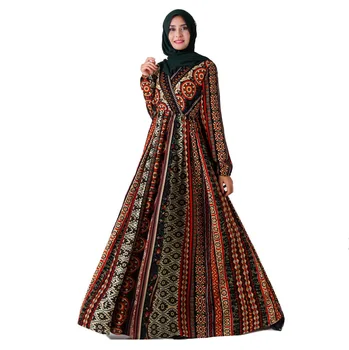 

Vestidos Djelaba Abaya Dubai Print Muslim Hijab Dress Party Caftan Saudi Kaftan Turkish Ramadan Eid Islamic Robe Femme Musulman