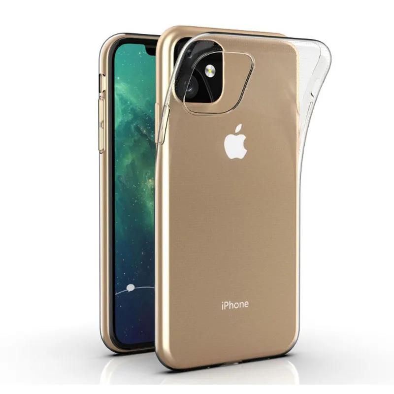 Прозрачный чехол для телефона iPhone 11 2019 силиконовый мягкий прозрачный Pro Max 5 8