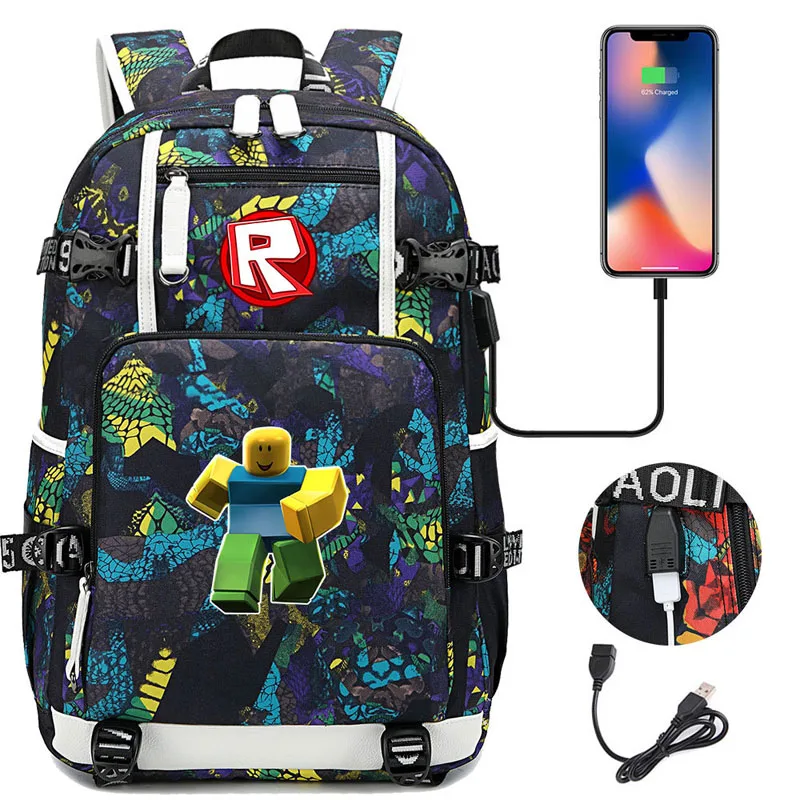 Игровой рюкзак для мальчиков и девочек, Водонепроницаемый Школьный рюкзак mochila feminina, дорожная школьная сумка, usb зарядка, сумка для ноутбука - Цвет: G