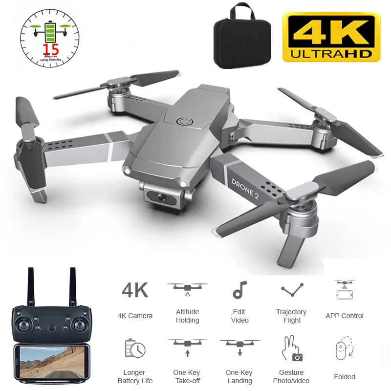 Дрон с широкоугольной HD камерой Wi Fi FPV Квадрокоптер Радиоуправляемый вертолет