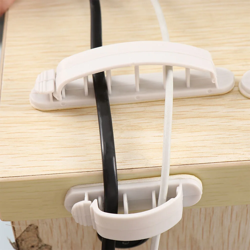 10 Pcs Desktop Wire Holder Splitter Earphone Data Line Buckle Cable Organizer Fixed Clip Cord Winder Home Practical