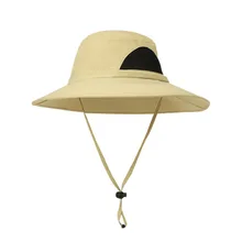 Летняя широкая, с защитой от ультрафиолета краев Водонепроницаемый пляжные непромокаемый Для мужчин ведро шляпа на открытом воздухе сетки Корона из дышащего материала с регулируемым ремешком