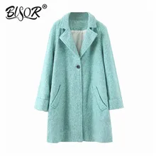 Корейское шикарное бирюзовое пальто для женщин, зимнее плотное теплое длинное женское пальто с карманами на пуговицах, верхняя одежда, abrigos mujer invierno