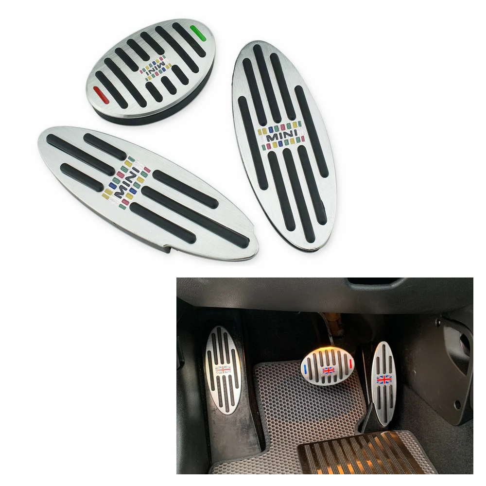 

For MINI Cooper Accessories R50 R52 R53 R55 R56 R57 R58 R59 R60 R61 F54 F55 F56 F57 F60 Countryman Footrest Pedal Sticker Covers