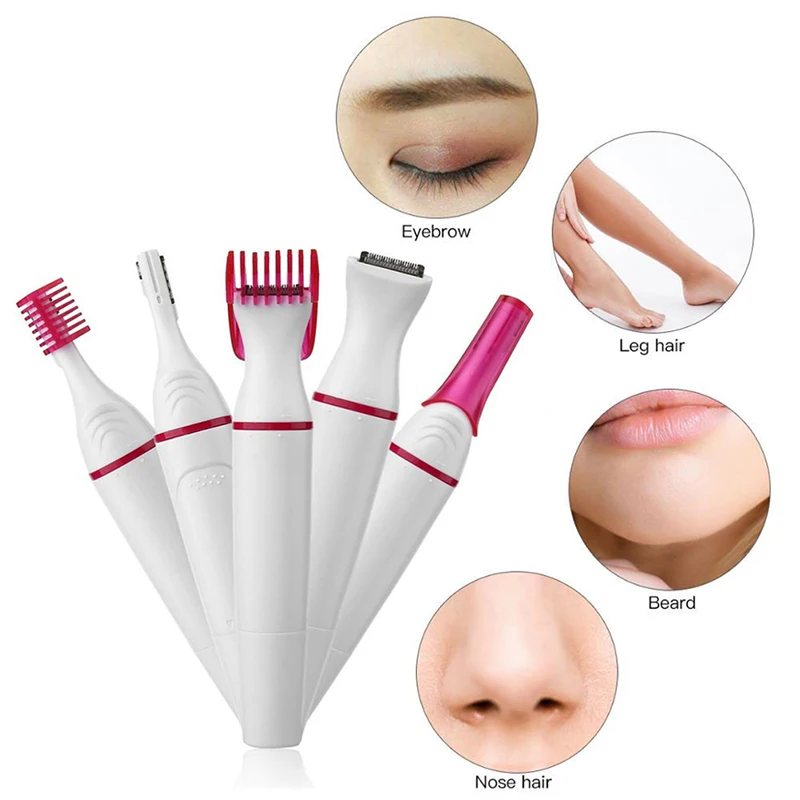 5in1 Hot Sale Waterproof Trimmer Female Wet Dry Shaver Epilator Rechargeable Hair Clipper Products