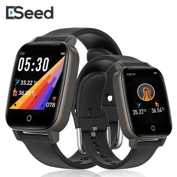 

ESEED 2020 new T1 smart watch Body temperature monitoring 1.3 inch IP67 Waterproof long standby smartwatch men for xiaomi huawei