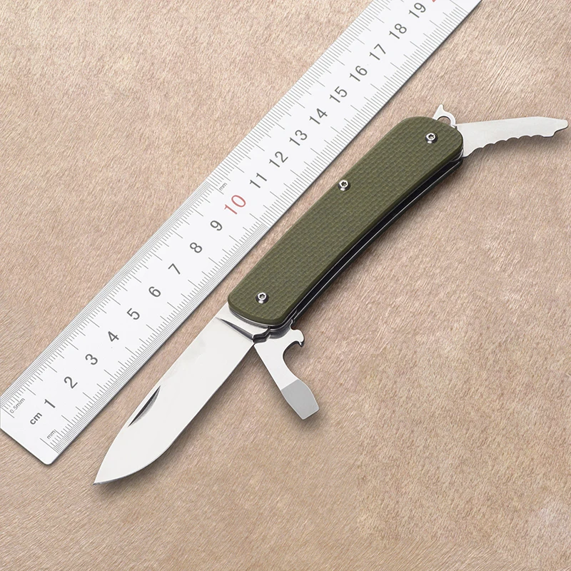 Mack-Walker-WA721-Pocket-Folding-Knife-Sandvik-12c27-Blade-G10-Handle-with-Belt-Cutter-Bottle-Opener