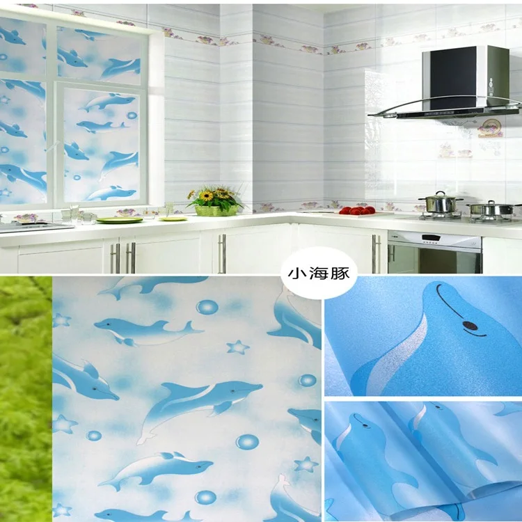 New Style PVC Self-Adhesive Waterproof Glass Film Window Sun-resistant Window Stickers Bathroom Glass Stickers Wholesale