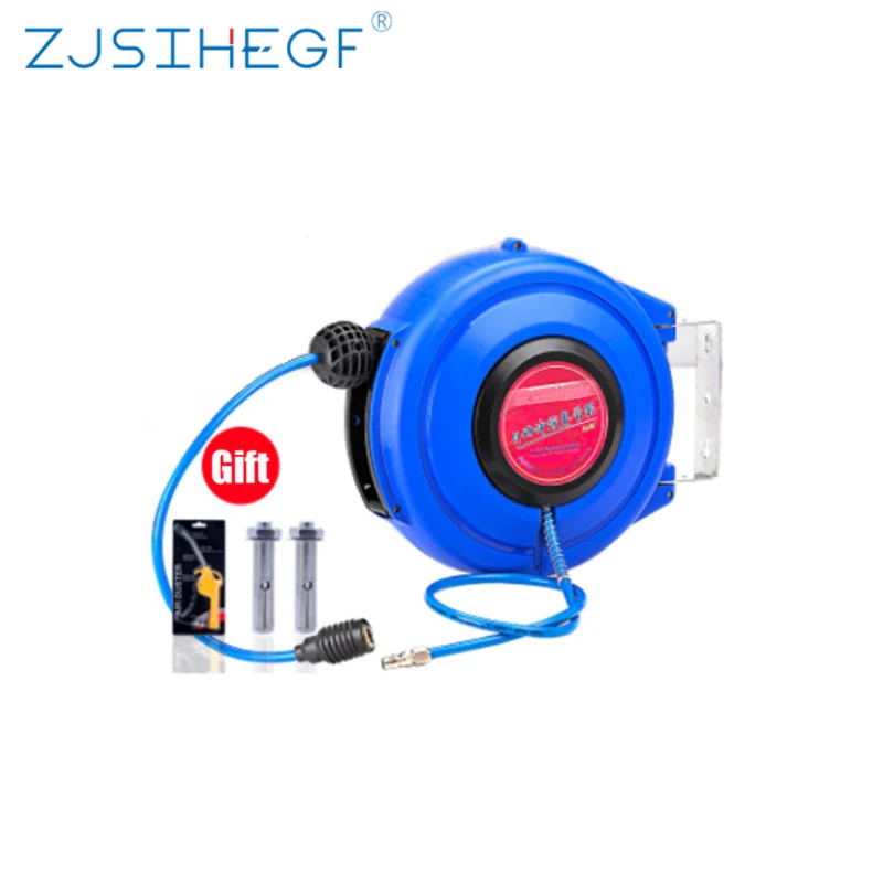 

15M 12*8MM Automotive Air Hose Reel Gas Drums Pneumatic Hose Yarn Clamping Tube Retractable Reel Telescopic Drum