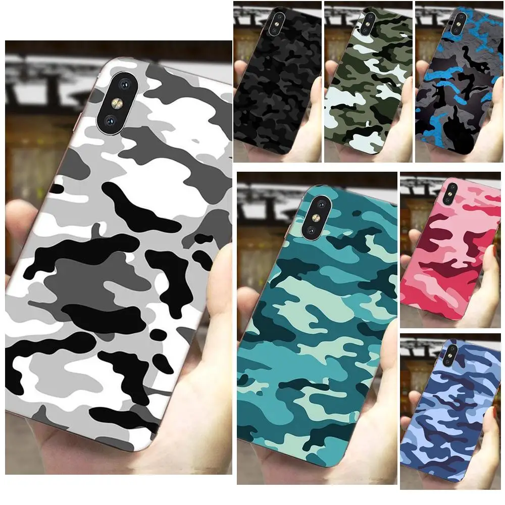 Камуфляжный Мягкий ТПУ для Huawei Honor 5C 5X 6A 6X 7 7A 7X 8 8A 8S 8X 9 10 30 Lite Pro Y6 II Y7 Y9 Prime 2019 |