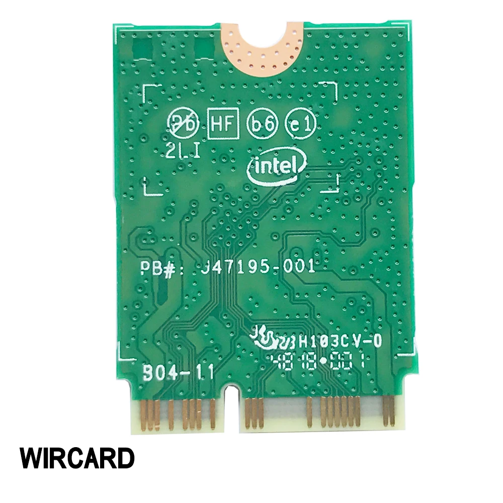 WIRCARD двухдиапазонный беспроводной AC 9461 для Intel 9461NGW 802.11ac NGFF ключ E 2,4G/5G WiFi карта Bluetooth 5,0