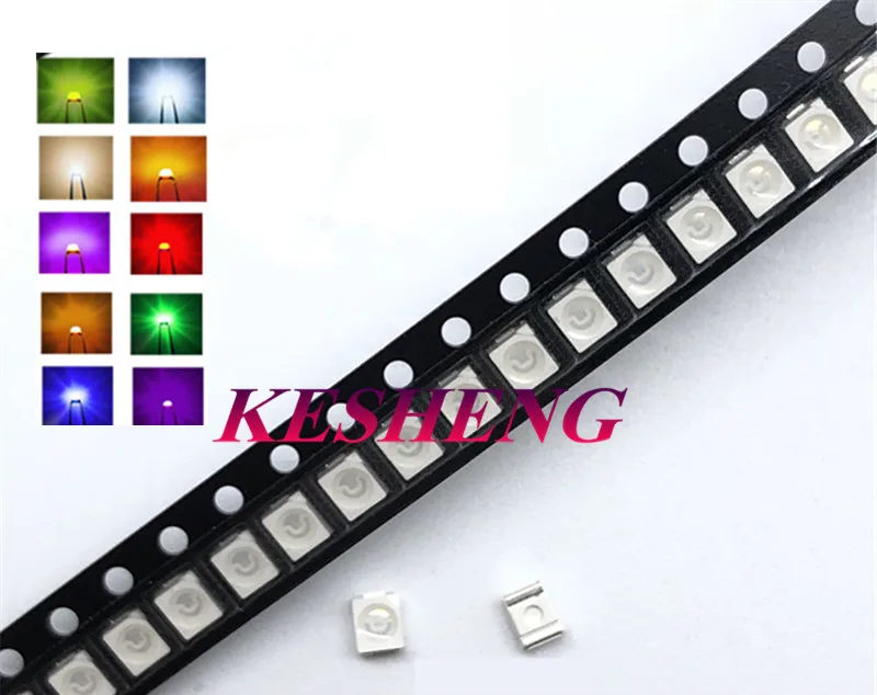 1000 шт./лот SMD светодиодные диоды 3528 1210 LED Diodo Kit зеленый красный теплый белый