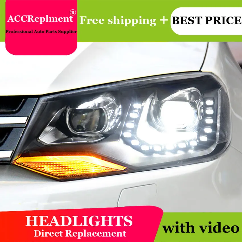 Авто. PRO 2011- для vw touareg фары автомобиля Стайлинг светодиодный для vw touareg DRL tear eyes xenon bi xenon объектив фары парковка