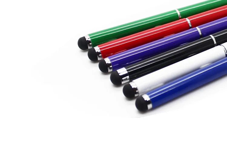 Universal 2 in 1 Capacitive Touch Screen Stylus pen with Ball Point Pen for Iphone Tablet PC Samsung 1000pcs