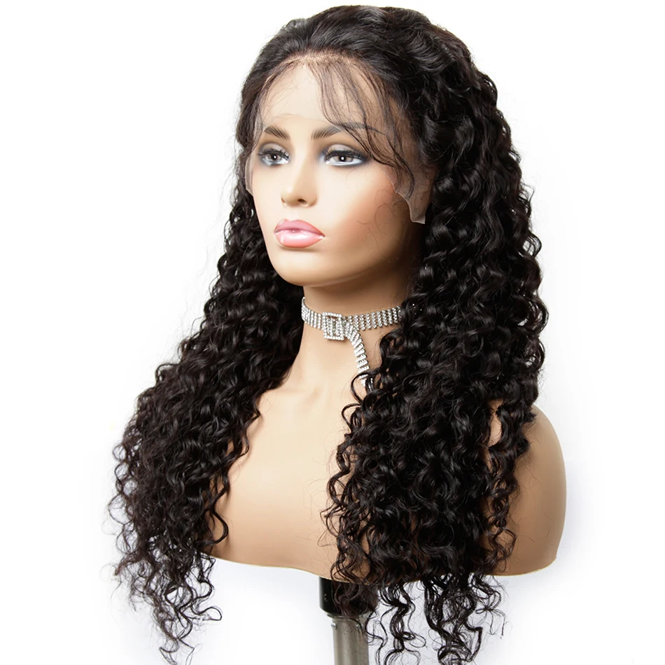 water wave hair lace front wig human hair lace frontal wigs 06