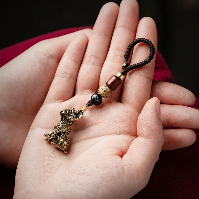dog rope pendant brass (6)