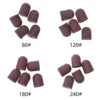 BNG 13*19mm 50pcs Sanding Bands Block Caps Without Grip120# 80# 180# 240# Sanding Cap Manicure Pedicure Electric Nail Drill 1