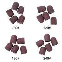 BNG 13*19mm 50pcs Sanding Bands Block Caps Without Grip120# 80# 180# 240# Sanding Cap Manicure Pedicure Electric Nail Drill 1