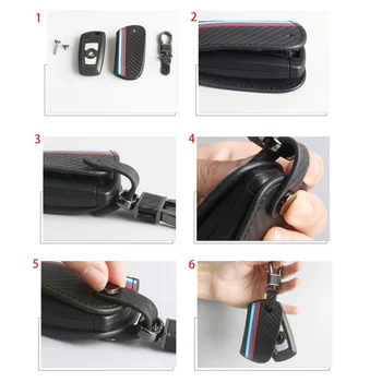 

Carbon Fiber Key Cover Leather For BMW F01-F33 F80 X1 X3 FOB Automotive Practical Useful Durable New