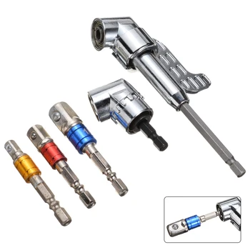 

3Pcs Hex Shank to Square Socket Drill Bits With 105 Degree Long Short Corner Drill Bit Socket Adapter 1/4" 3/8" 1/2 Bit Set