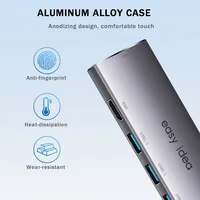 c c hub multi USB Hub C סוג C 3.1 מתאם ספליטר Multi USB 3.0 USB-C מרובים HDMI VGA RJ45 Port Hab Expander USB C Dock עבור Macbook Pro (5)