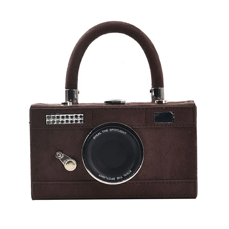 HISUELY 2022 New Women Personalized Fashion Camera Shape Clutch Ladies Casual Mini Crossbody Bag Small Shoulder Bag Purse BG2242 