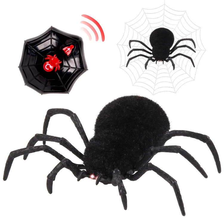 

Hot Sales 2-Way Electric Remote Control Plush Spider Realistic Trick Girlfriend Die Toy
