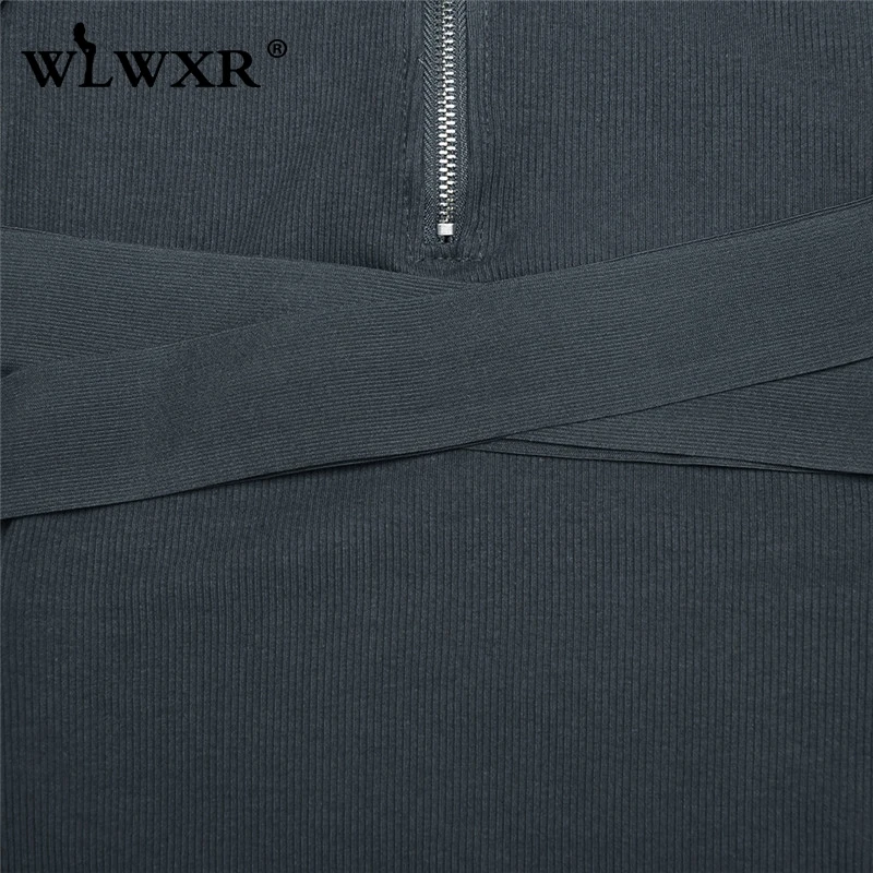 WLWXR, обтягивающий сексуальный комбинезон, Облегающий комбинезон, женские Комбинезоны на молнии, вязаный, Осень-зима, женский короткий комбинезон, женский комбинезон