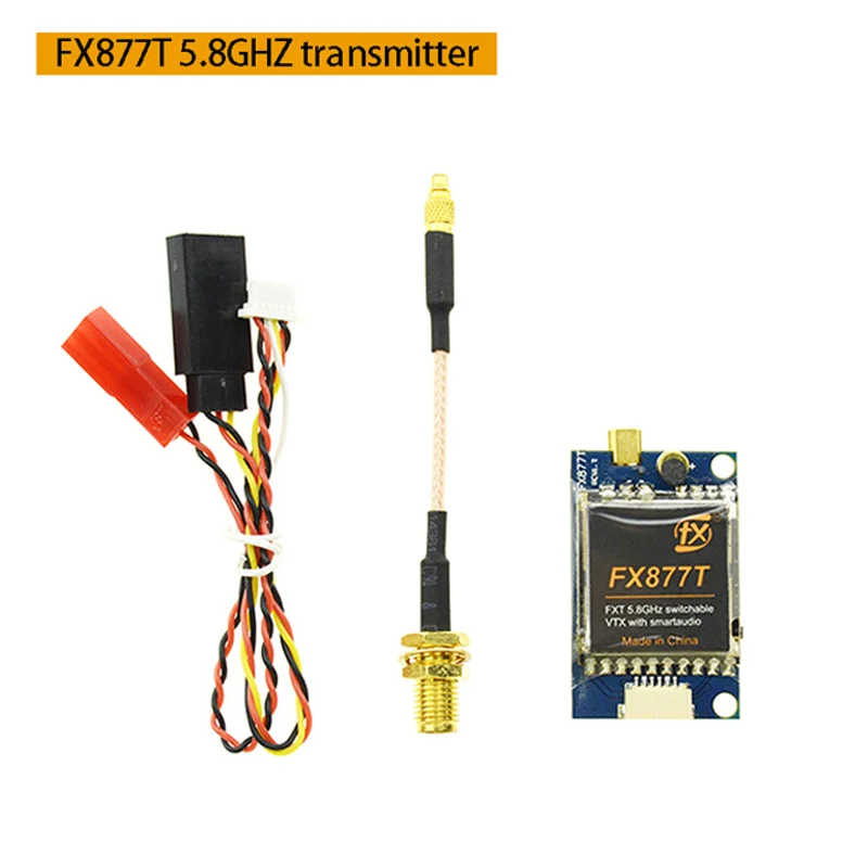 Переключаемый видеопередатчик FXT FX877T 5 8 ГГц VTX с микрофоном Smartaudio 0 01/25/200/600 мВт